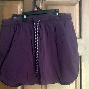 Purple Athletic Drawstring Skort